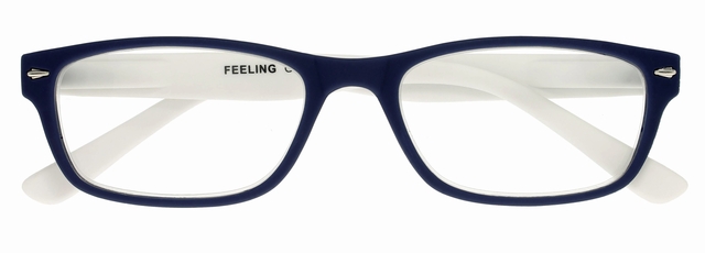Leesbril I Need You +2.50 dpt Feeling blauw-wit