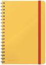 Notitieboek Leitz Cosy B5 160blz 100gr spiraal lijn geel