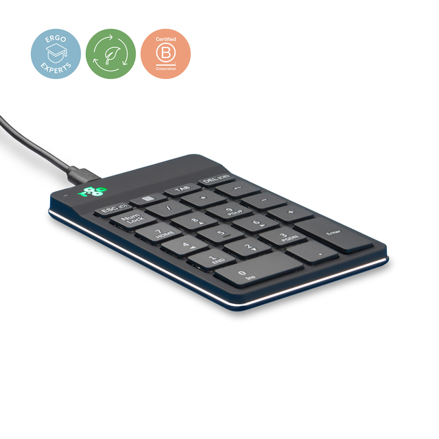 Pavé numérique ergonomique R-Go Break filaire noir