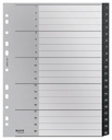 Intercalaires Leitz Recycle A4 11 trous 1-20 Extra Large PP