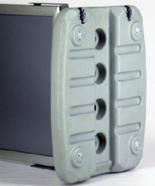 Socle réservoir eau pour porte-affiche trottoir 02100