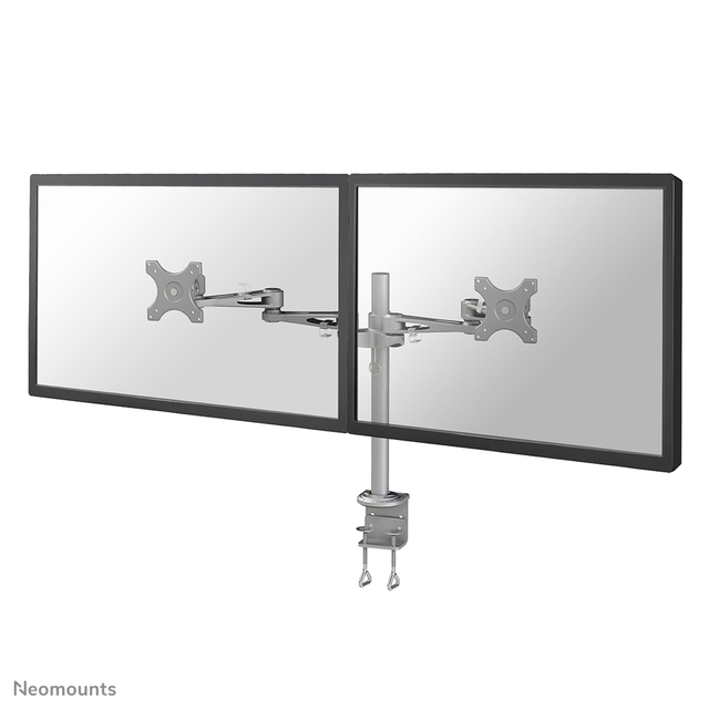 Support écran Neomounts D935D 2x 10-27" avec pince argent