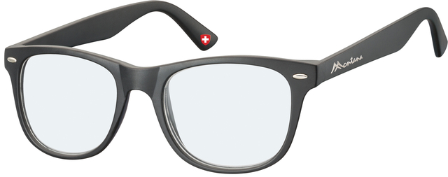 Leesbril Montana +2.50 dpt blue light filter zwart