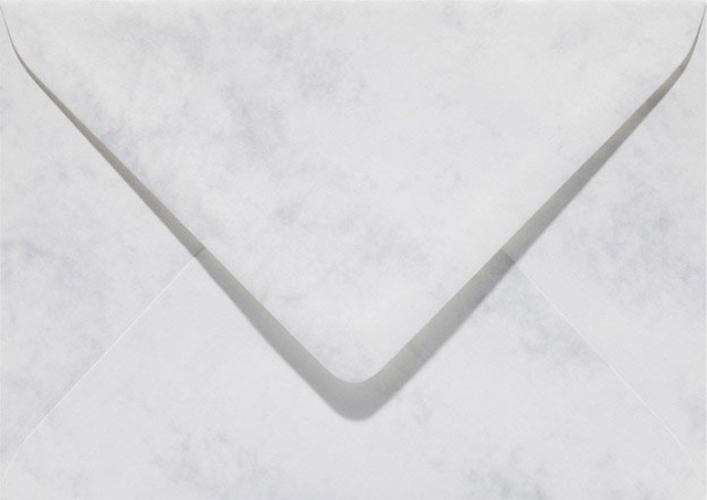 Enveloppe Papicolor EA5 156x220mm gris blanc marbré paquet 6 pièces