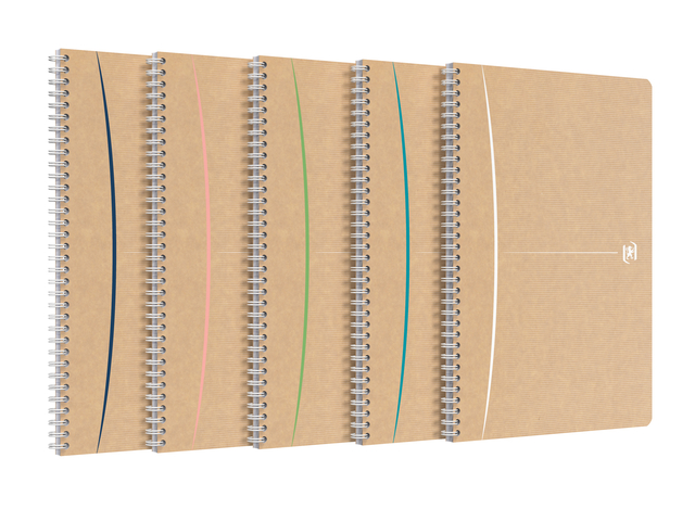 Cahier à spirale Oxford Touareg A4 ligné 180 pages assorti