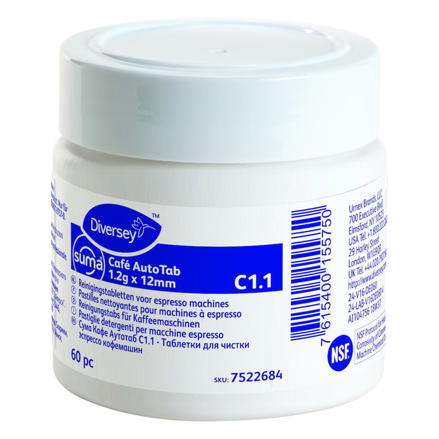 Pastilles nettoyantes Suma Café AT 1,2g 60 pastilles