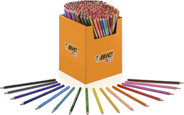 Crayon de couleur BIC Kids Evolution ECOlutions assorti boîte scolaire 288 pièces