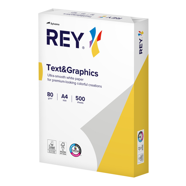 Kopieerpapier Rey Text & Graphics A4 80gr wit 500 vel