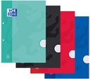Bloc de cours Oxford School A4 carreau 5x5mm 2 perf 200 pages 80g assorti