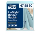 Dinerservet Tork Linstyle Premium 1/4 vouw 1-laags 390x390mm 50 vel aquablauw 478880