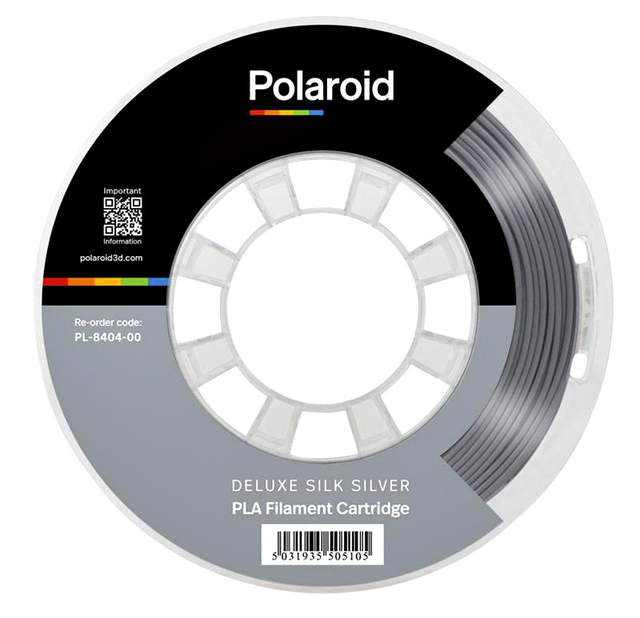 3D Filament Polaroid PLA Universal 250g Deluxe Zijde zilver