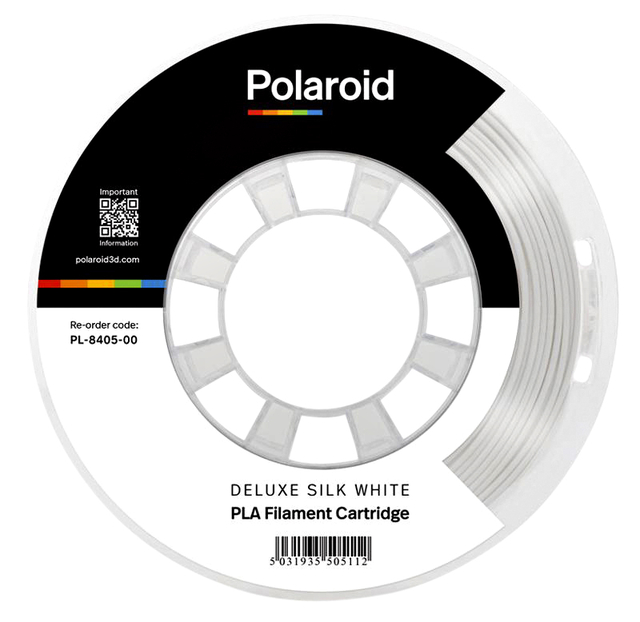 Filament PLA Polaroid 3D Universal 250g Deluxe Silk blanc