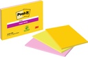 Bloc-mémos Post-it 6445 Super Sticky 152x101mm assorti 3 pièces