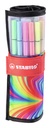 Feutre STABILO Pen 68/25 Medium Arty étui roulé 25 couleurs