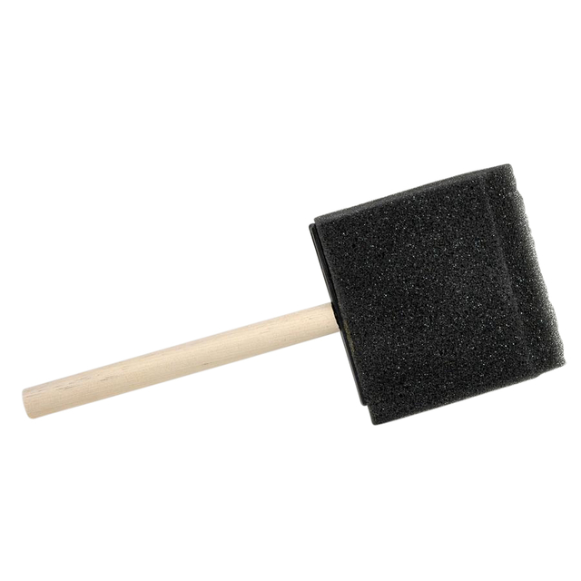Brosse en mousse Conda 1 25mm manche bois 12 pièces