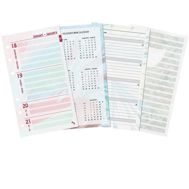 Recharge agenda 2026 Kalpa Personal Fleurs 7 jours/2 pages