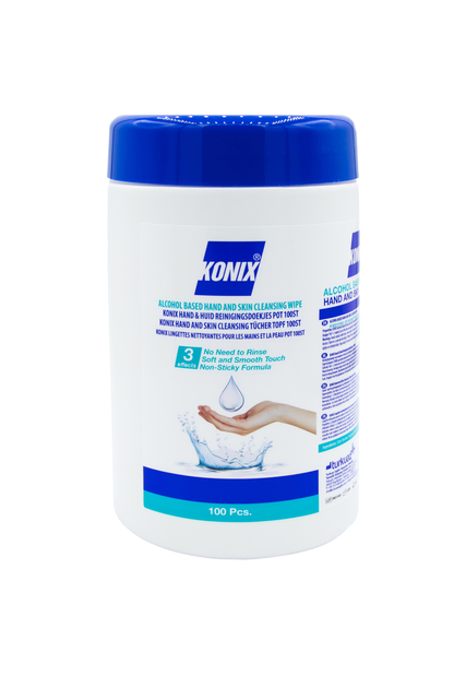 Alcoholdoekjes Konix hand en huid dispenser à 100 stuks