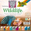 Feuilles de pliage Folia double-face Wildlife 15x15cm 50 feuilles