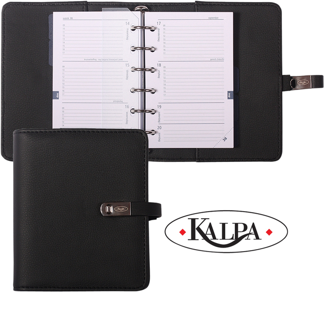 Agenda 2022-2023 Organizer Kalpa Pocket nervuré noir
