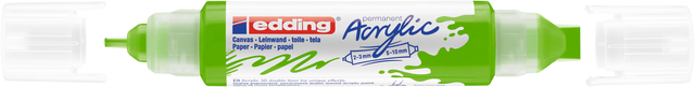 Marqueur acrylique 3D edding e-5400 double pointe vert jaune