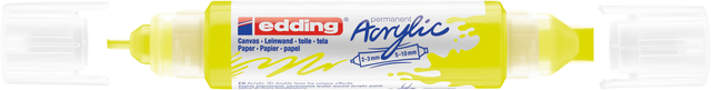 Marqueur acrylique 3D edding e-5400 double pointe jaune fluo