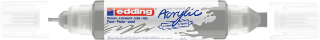 Marqueur acrylique 3D edding e-5400 double pointe argent