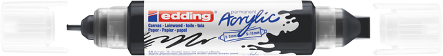 Marqueur acrylique 3D edding e-5400 double pointe noir