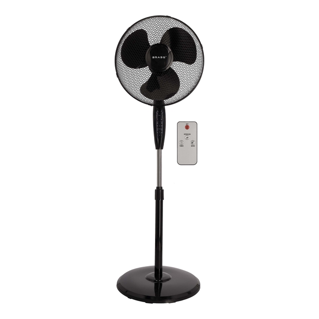 Statiefventilator BRASQ met remote Ø 40cm zwart