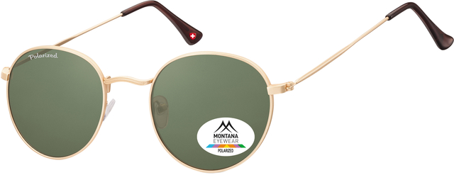 Lunettes de soleil Montana MP92E-XL métal doré mat