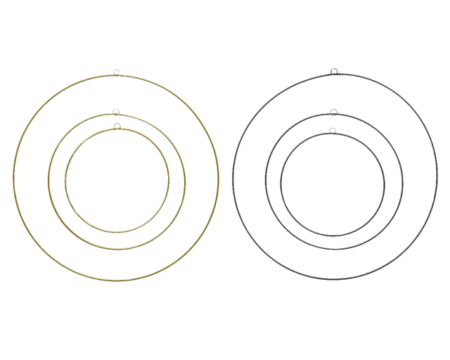 Cercle en métal 4 formats 2 couleurs assorti