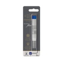 Recharge stylo bille Parker Quinkflow Medium bleu blister 3 pièces