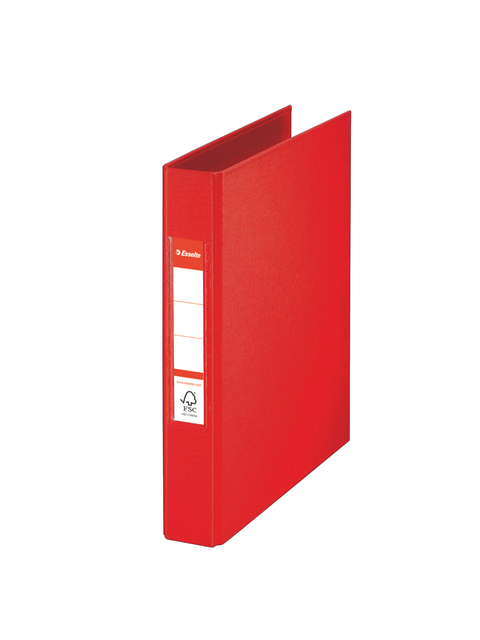 Classeur Esselte VIVIDA A5 2 anneaux méc-O 25mm PP rouge