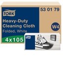 Chiffon de nettoyage Tork Premium Heavy-Duty W4 530179 plié 1 épaisseur 4x 105fls blanc