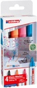 Viltstift edding 95 glasbord rond 1.5-3mm incl zwart assorti 4 stuks