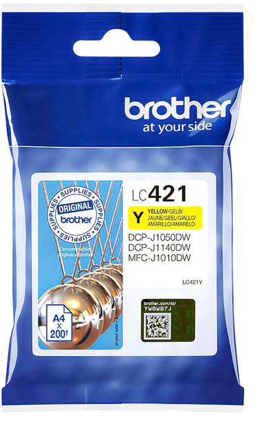 Cartouche d'encre Brother LC-421Y jaune