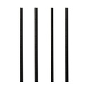 Paille Papstar 250mm papier noir 100 pièces