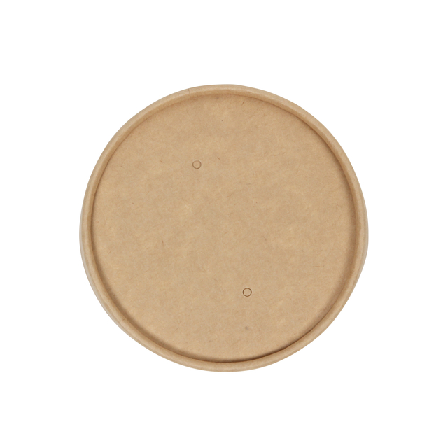 Couvercle récipient à soupe IEZZY Ø98mm kraft 25 pièces