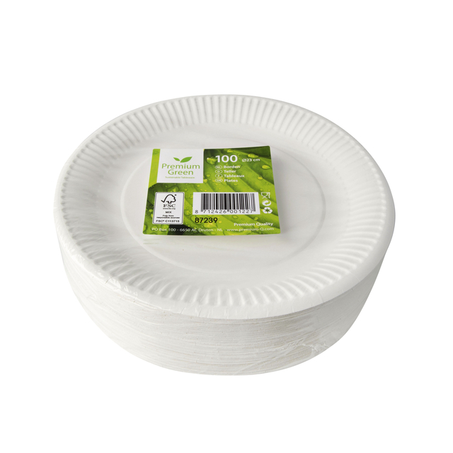 Assiette IEZZY Ø230mm carton blanc 100 pièces