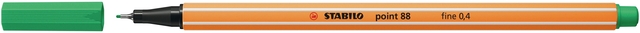Fineliner STABILO point 88/16 fijn licht smaragdgroen