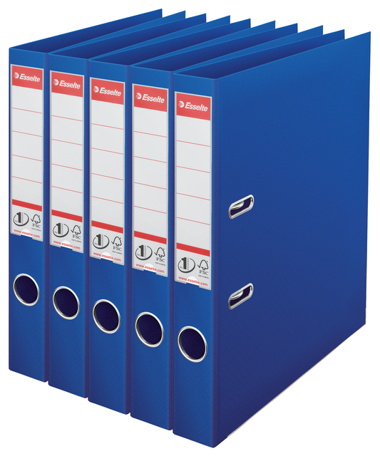 Classeur à levier Esselte N°1 Power PP 50mm bleu 5 pièces