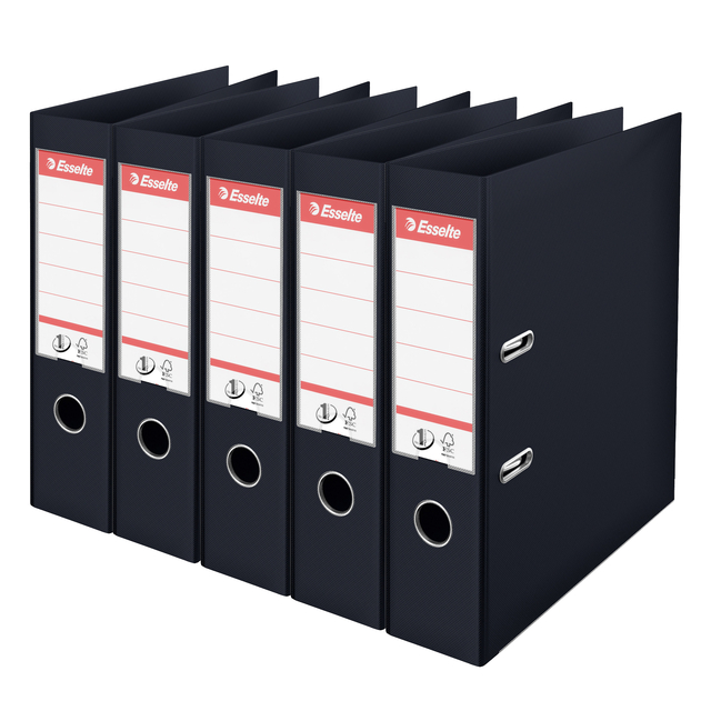Classeur à levier Esselte Vivida N°1 multipack 75mm A4 5 pièces noir