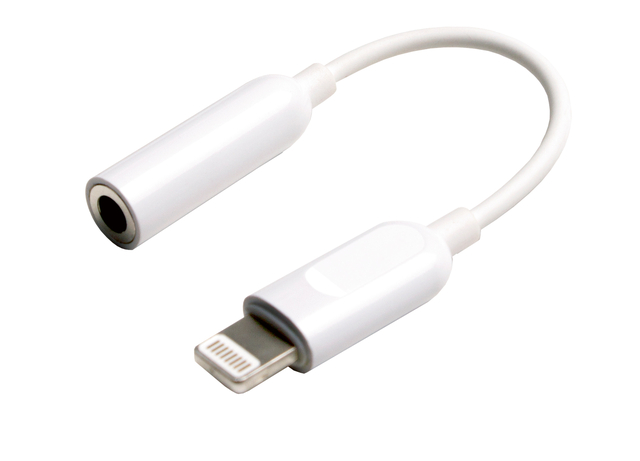 Adapter Lightning to 3.5mm jack white