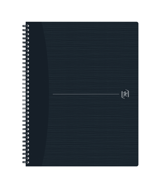 Cahier spirale Oxford Origin A4+ ligné 140 pages 90g noir
