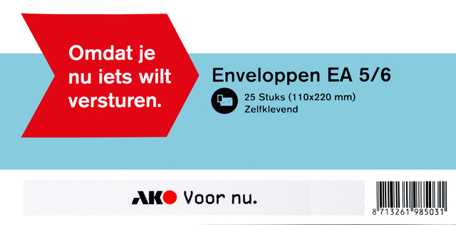 AKO envelop 110x220mm 25st