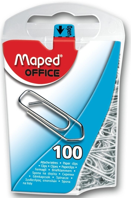Trombone Maped Office 25mm argent 100 pièces