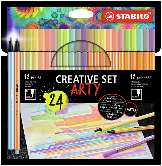 Arty Creative STABILO 8868/24 assorti étui 24 pièces
