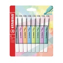 Surligneur STABILO Swing Cool 275/8 pastel assorti étui 8 pièces