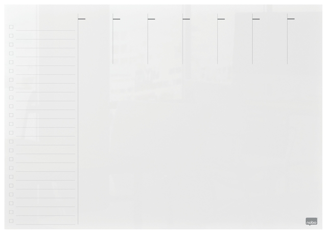 Planning semaine Nobo transparent acryl A4