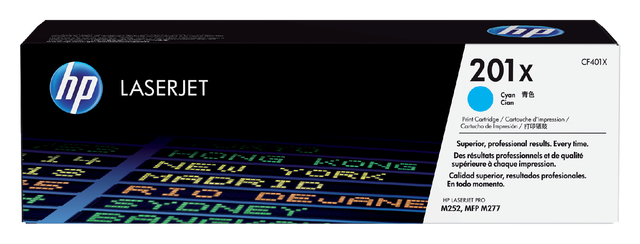 Cartouche toner HP CF401X 201X bleu