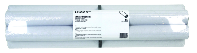 Tube d'expédition IEZZY A1 650x50mm blanc inclus embouts 5 pièces